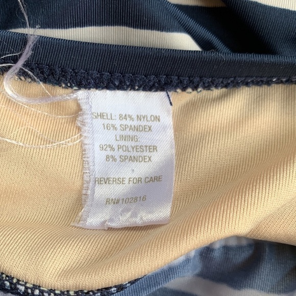 Garnet Hill size 6 blue and white striped swim dress - Picture 5 of 6